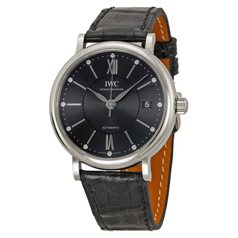 Iwc IW458102 Unisex Portofino (Alligator) Leather Grey Dial Watch